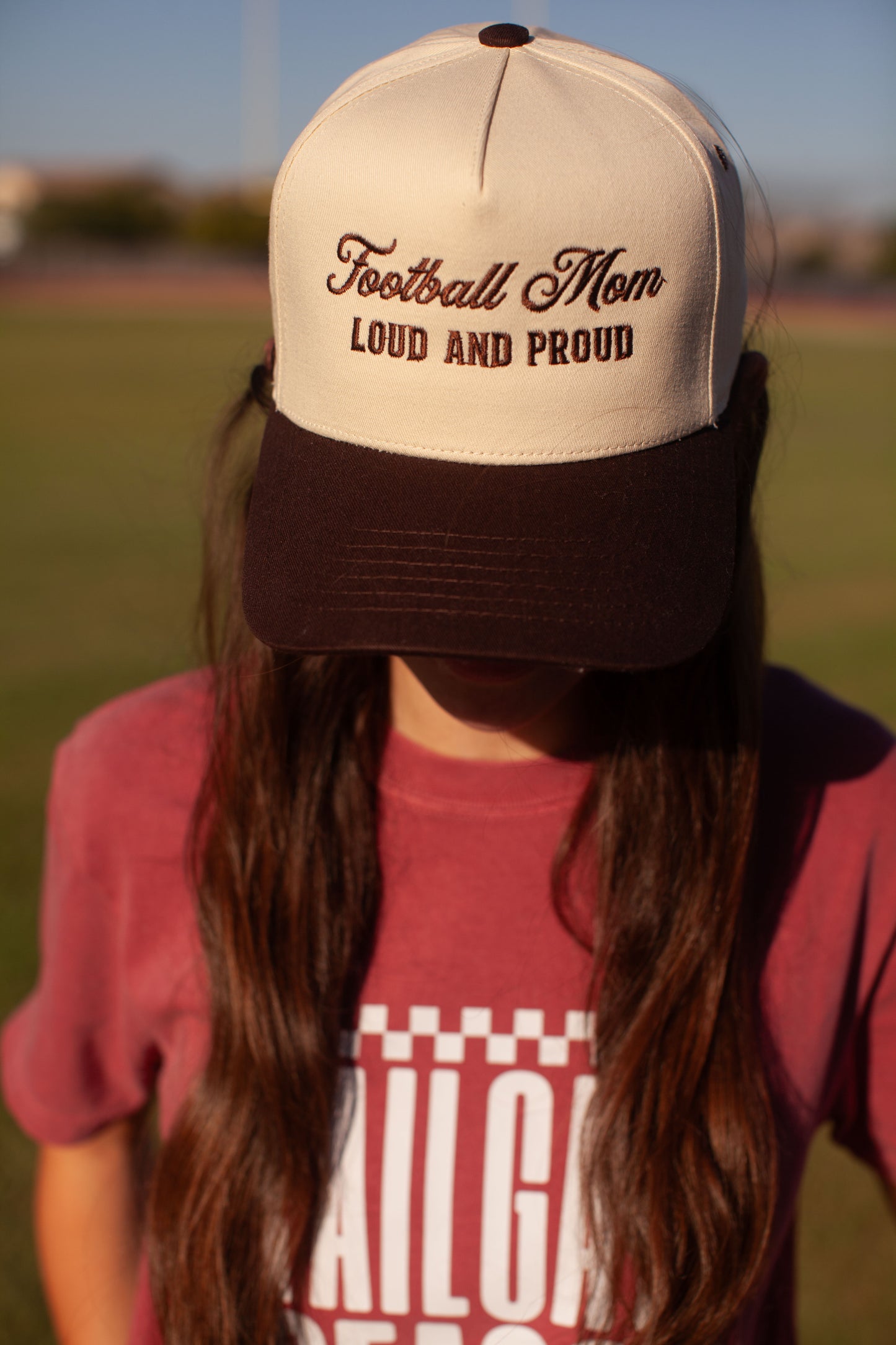 Football moms embroidered hat