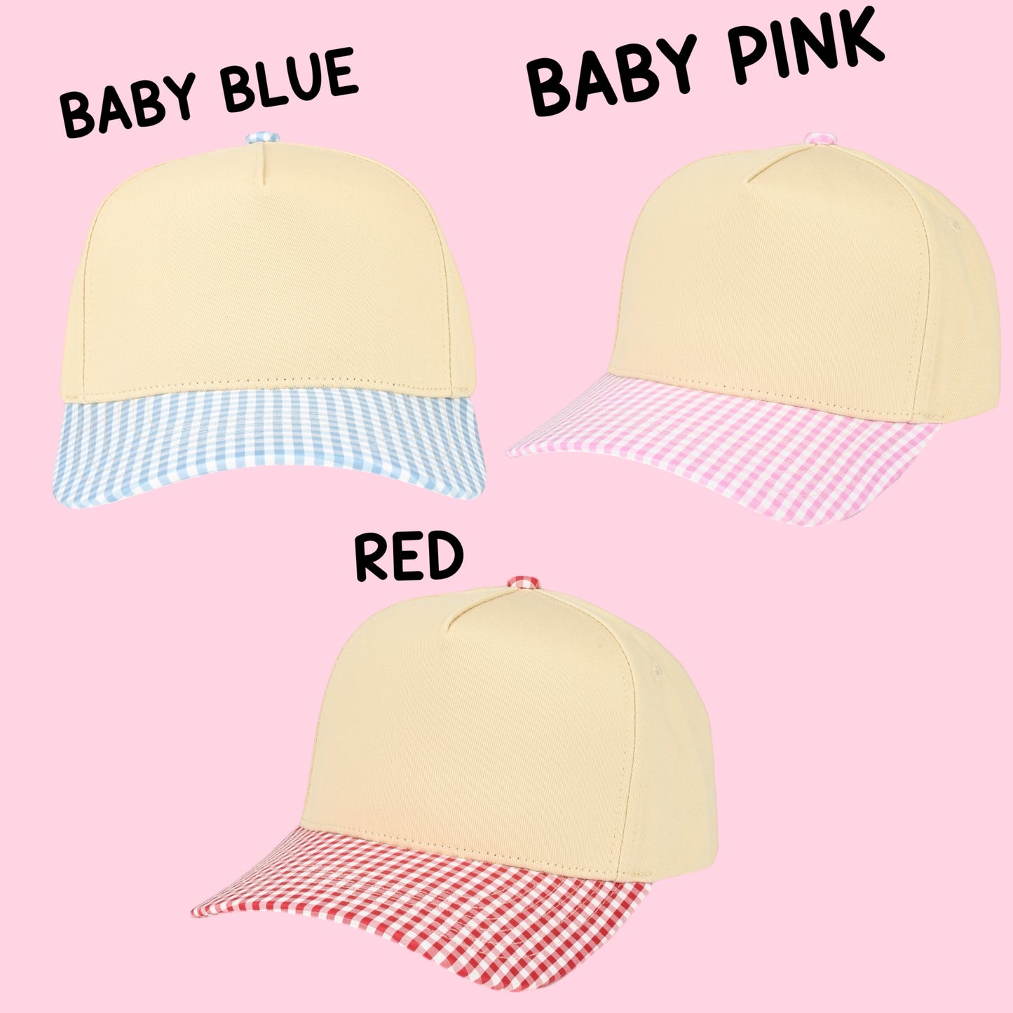Gingham blank hats (SHIPS 4/1)