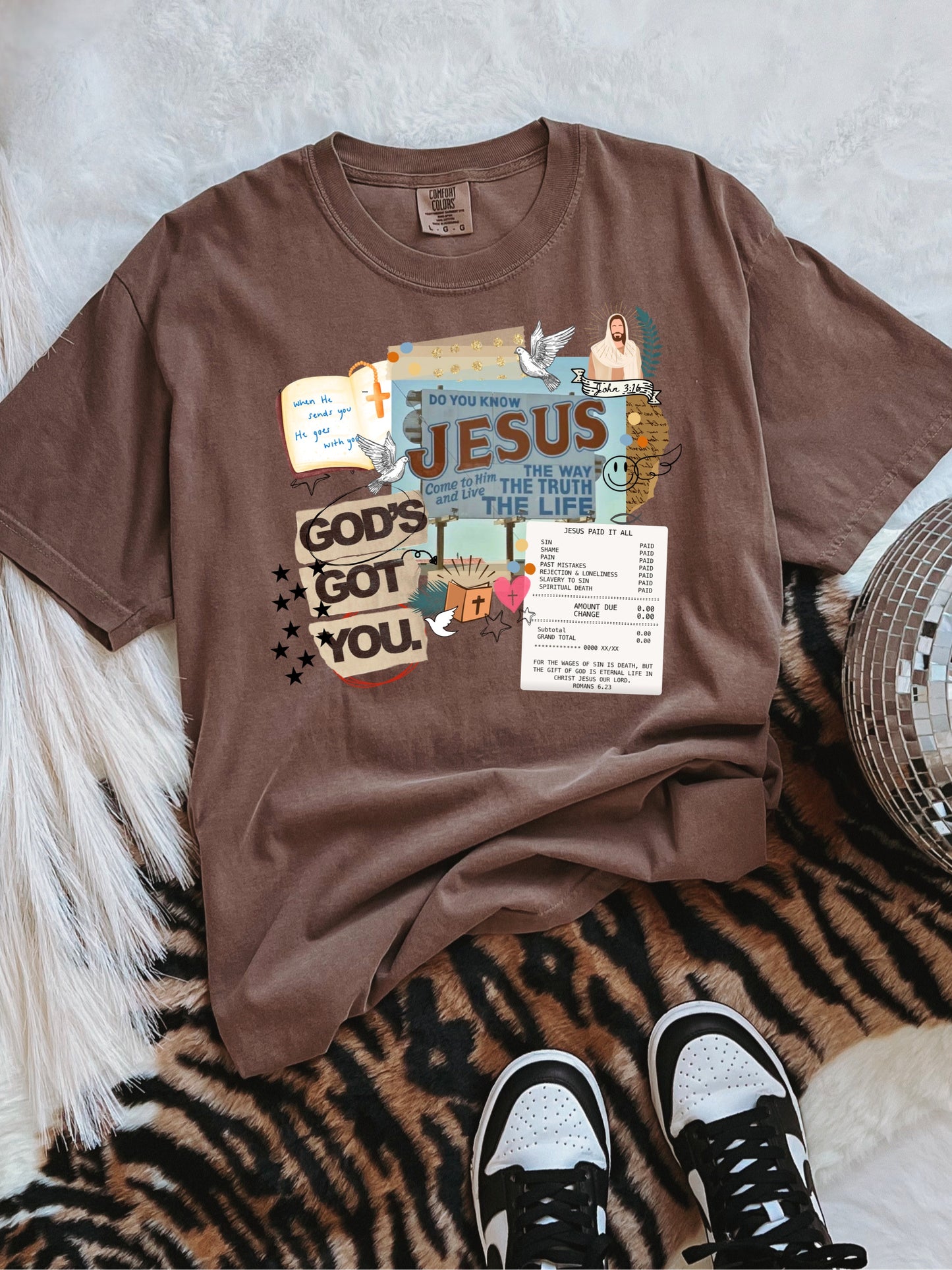 Jesus collage tee