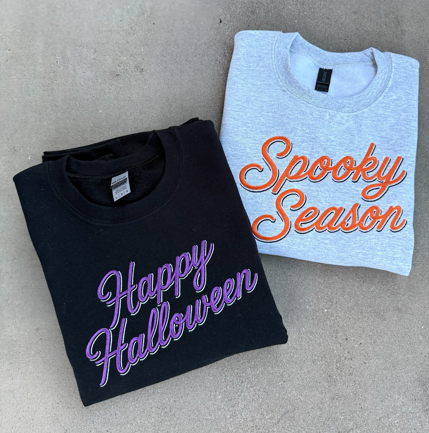 WHOLESALE vintage embroidered Halloween words sweatshirt