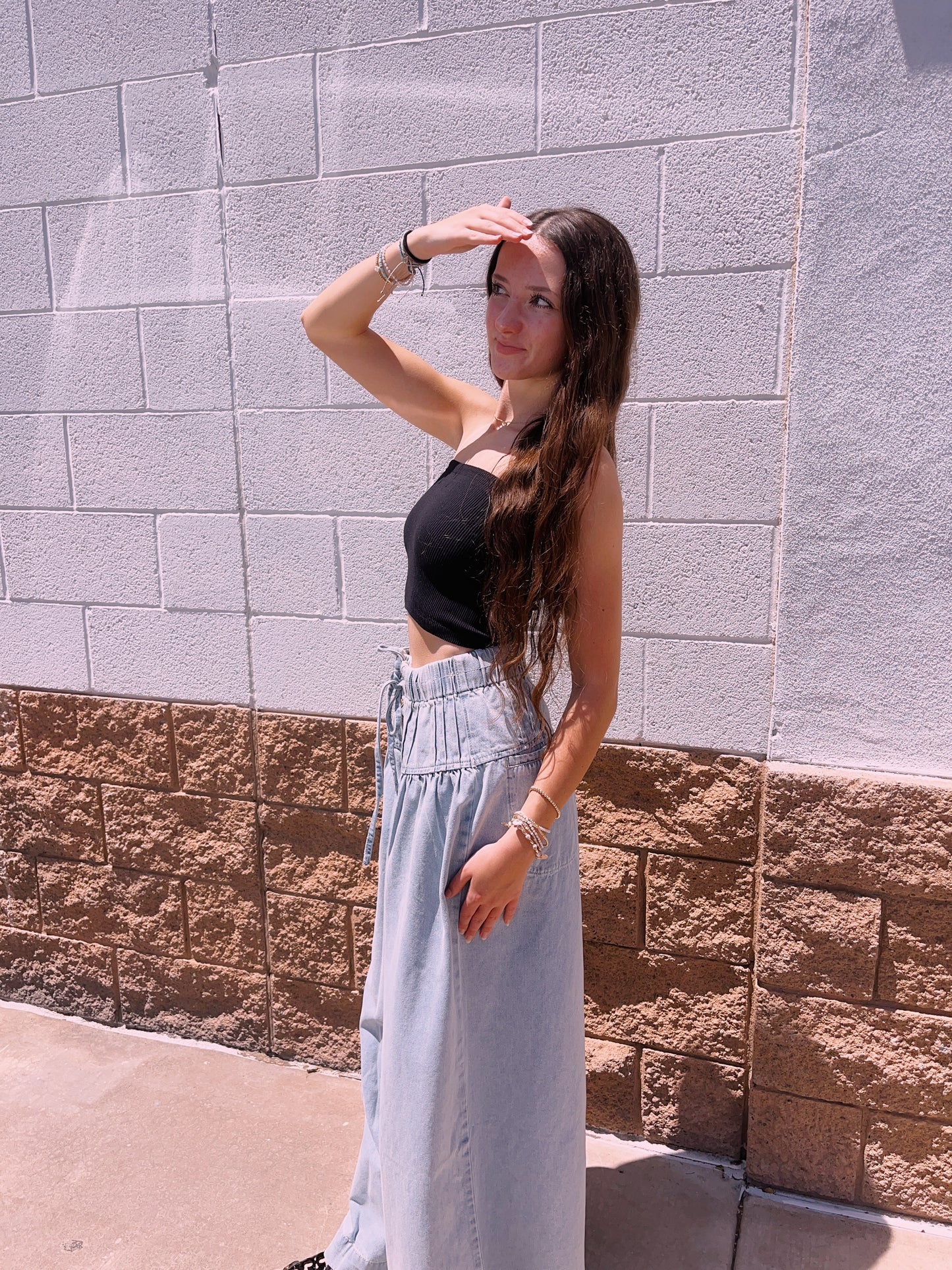Flowy wide leg jeans