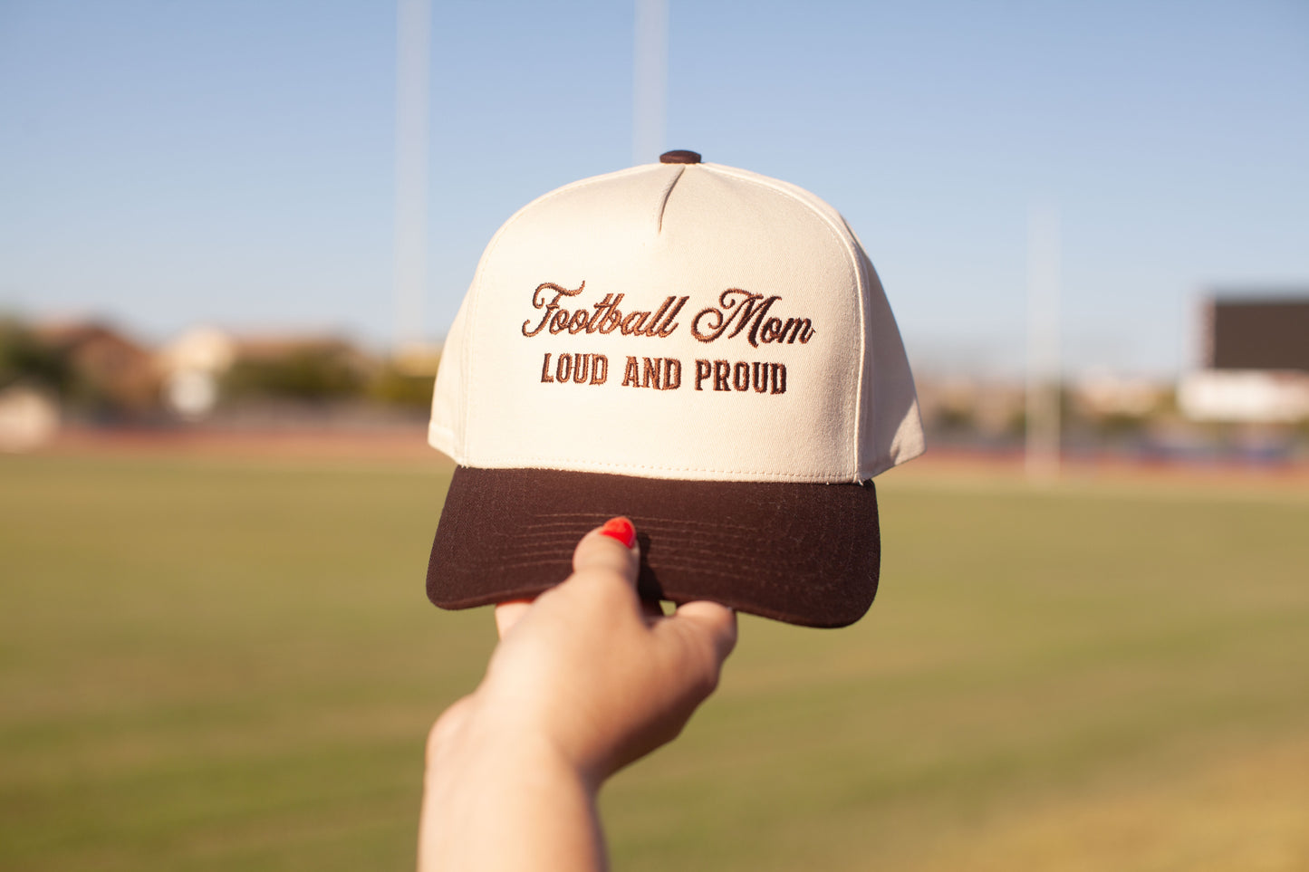 Football moms embroidered hat