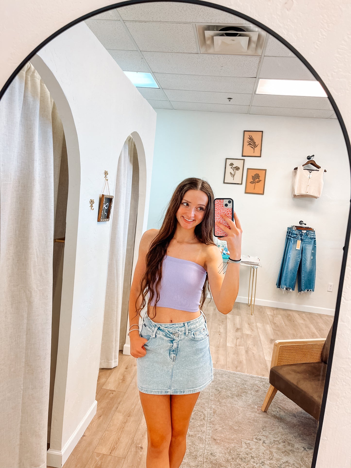 Seamless ribbed tube top