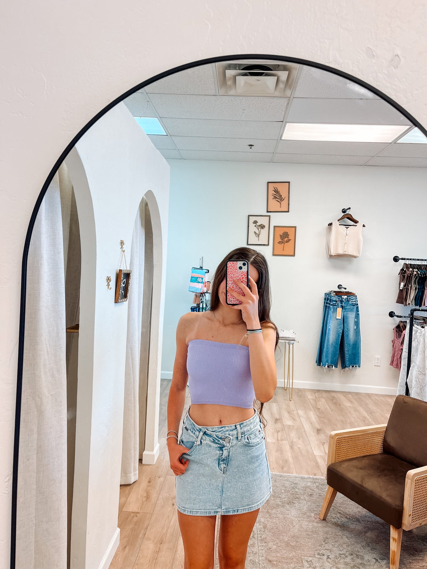 Seamless ribbed tube top