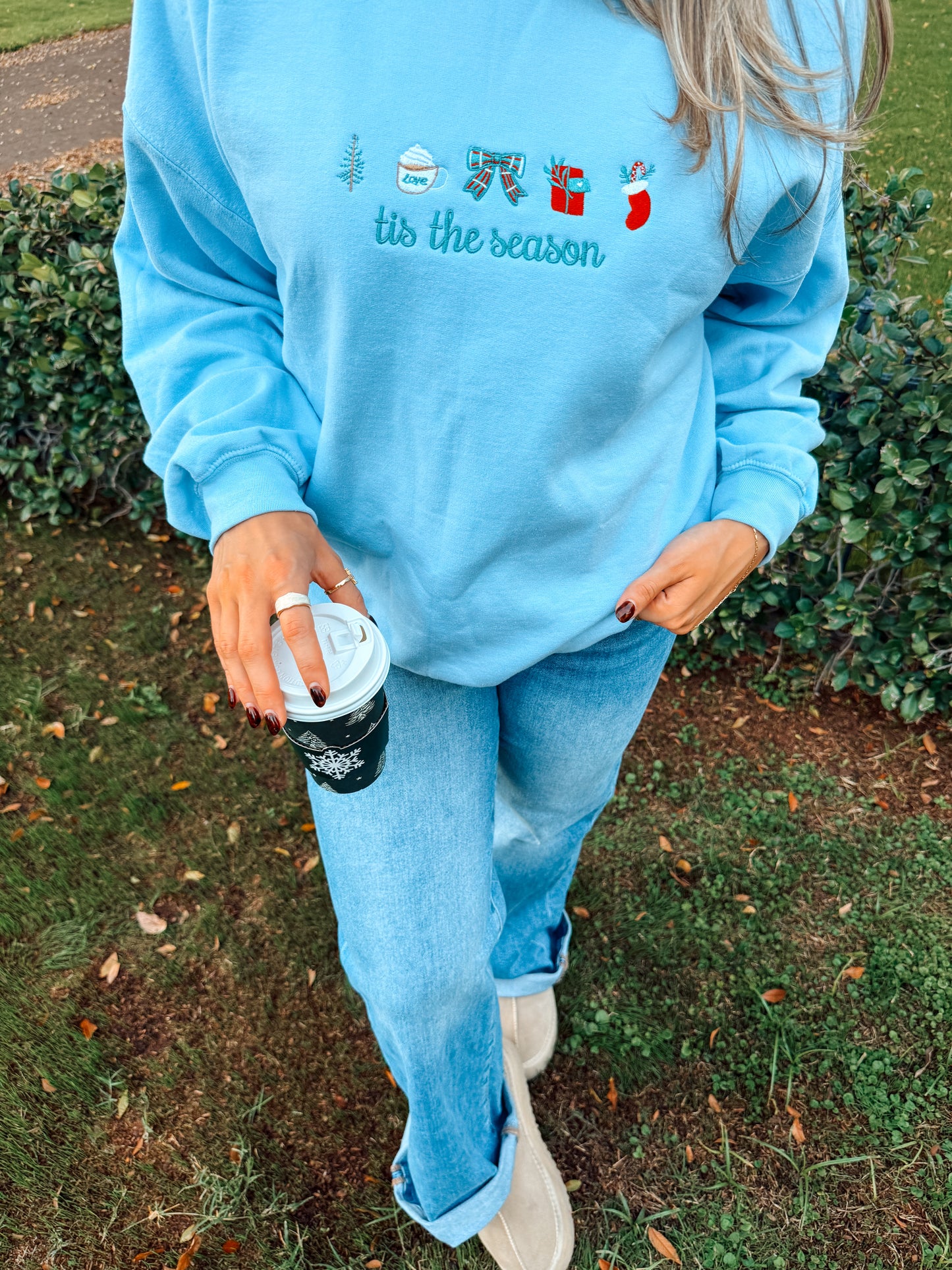 Tis The Season Embroidered sweatshirt