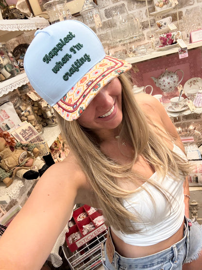 Happiest when I’m crafting hat