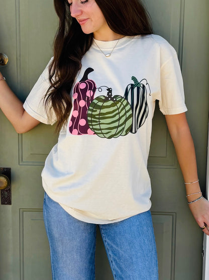 WHOLESALE Printed pumpkins tee