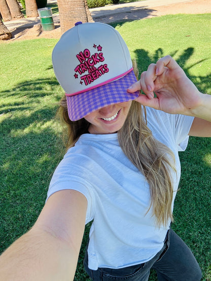 WHOLESALE all treats no tricks trucker hat