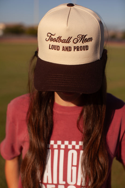 Football moms embroidered hat