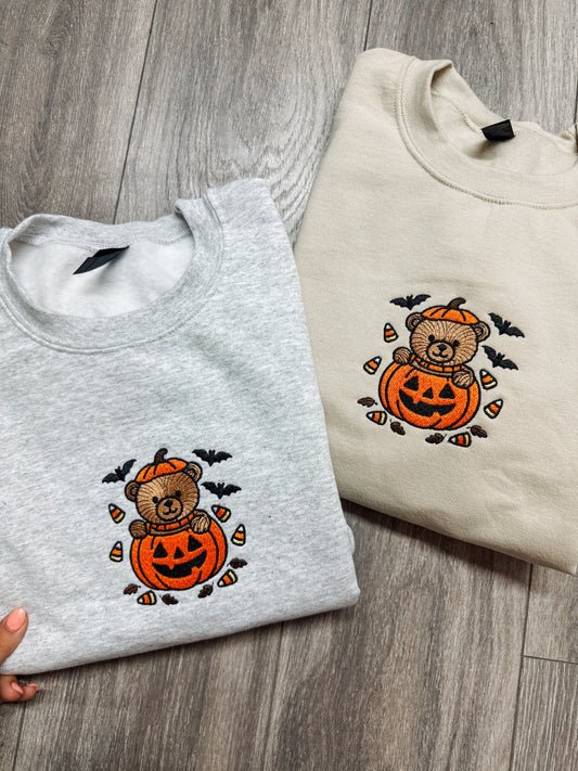 Cozy bear embroidered sweatshirts