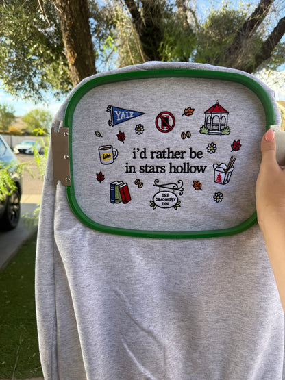 WHOLESALE I’d rather be in stars hollow embroidered sweatshirts