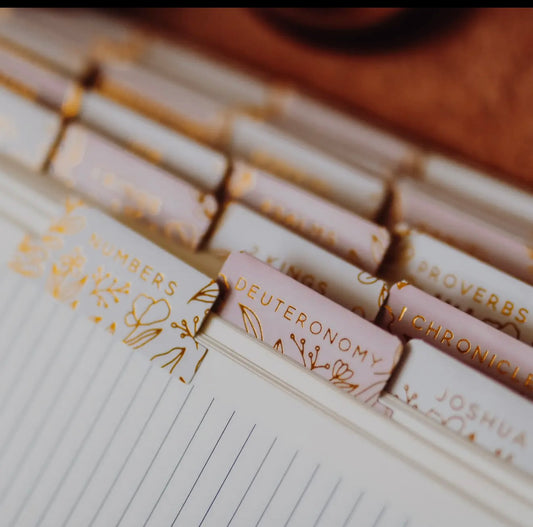 Gold/blush bible tabs