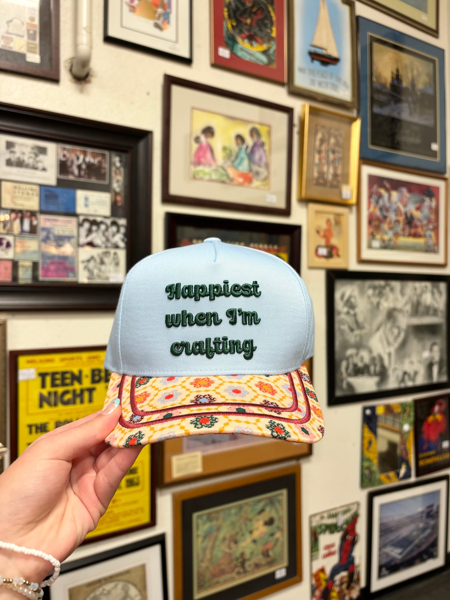 Happiest when I’m crafting hat