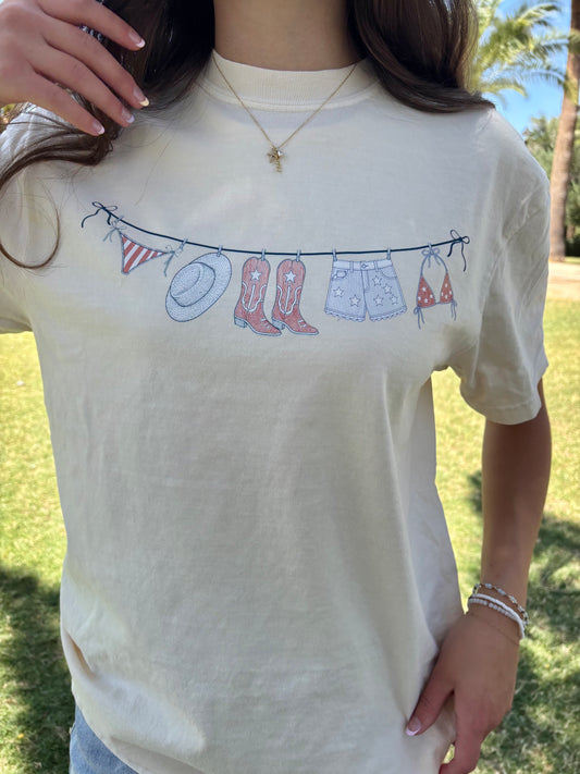 WHOLESALE 4th clothes line tee