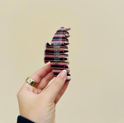 Striped mother claw clip