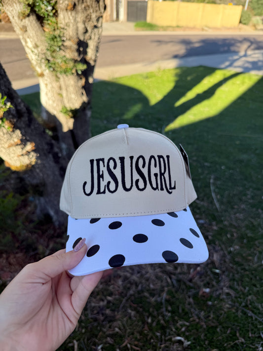 Jesus girl (black & white) trucker hat