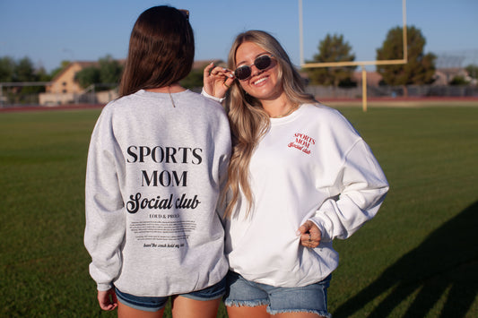 Sports mom social club sweatshirts