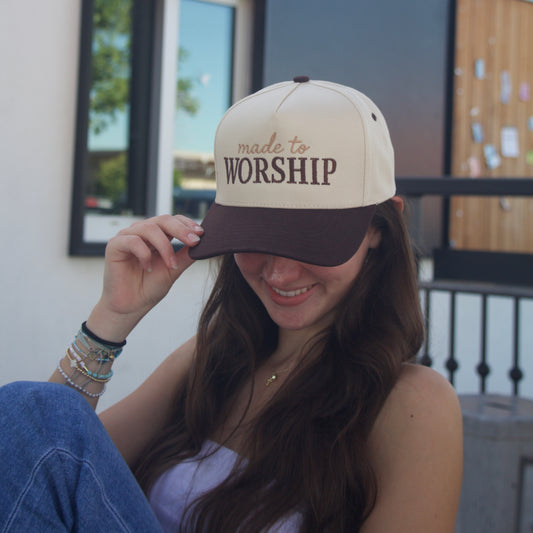 Made to worship embroidered hat