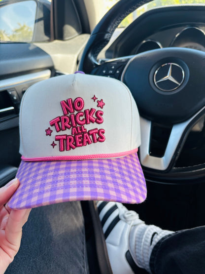 WHOLESALE all treats no tricks trucker hat