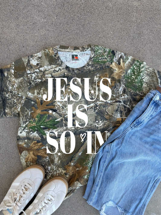 WHOLESALE Jesus is so in camo tee
