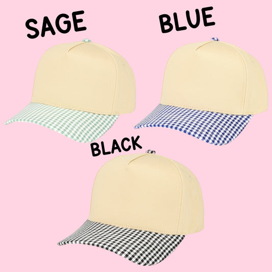 Gingham blank hats (SHIPS 4/1)