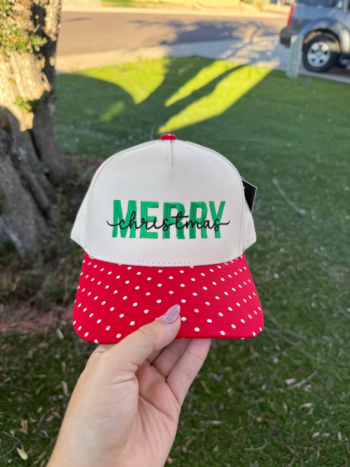 Merry Christmas trucker hat