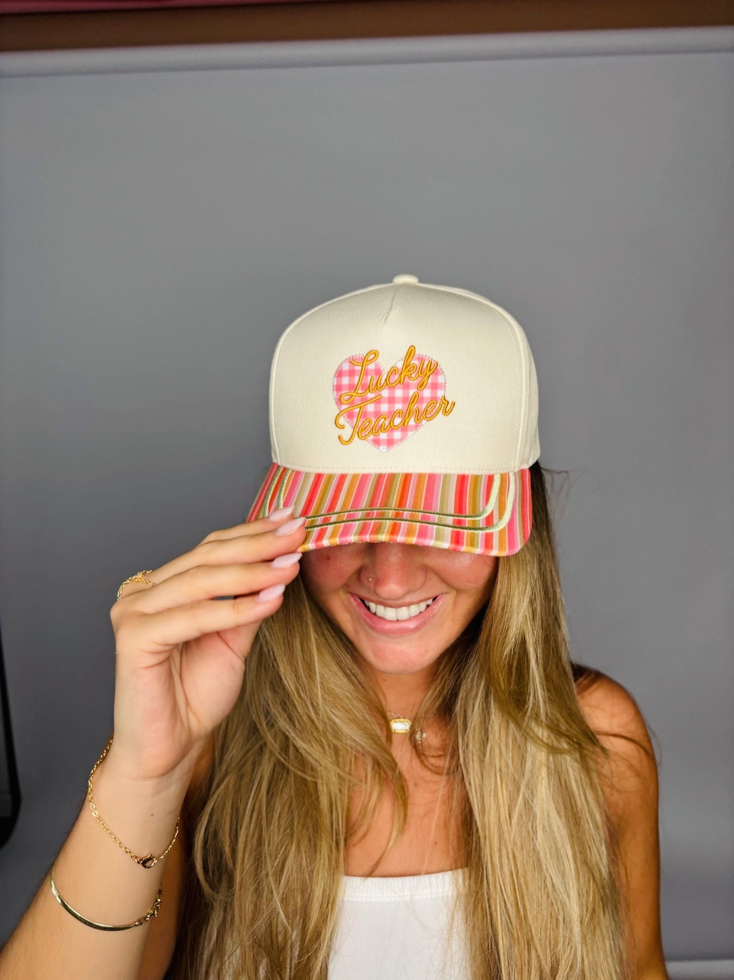 WHOLESALE Lucky teacher trucker hats