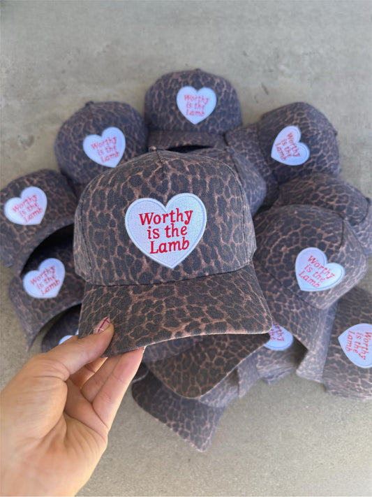 WHOLESALE PREORDER (SHIPS 7/12) washed denim worthy is the lamb hat