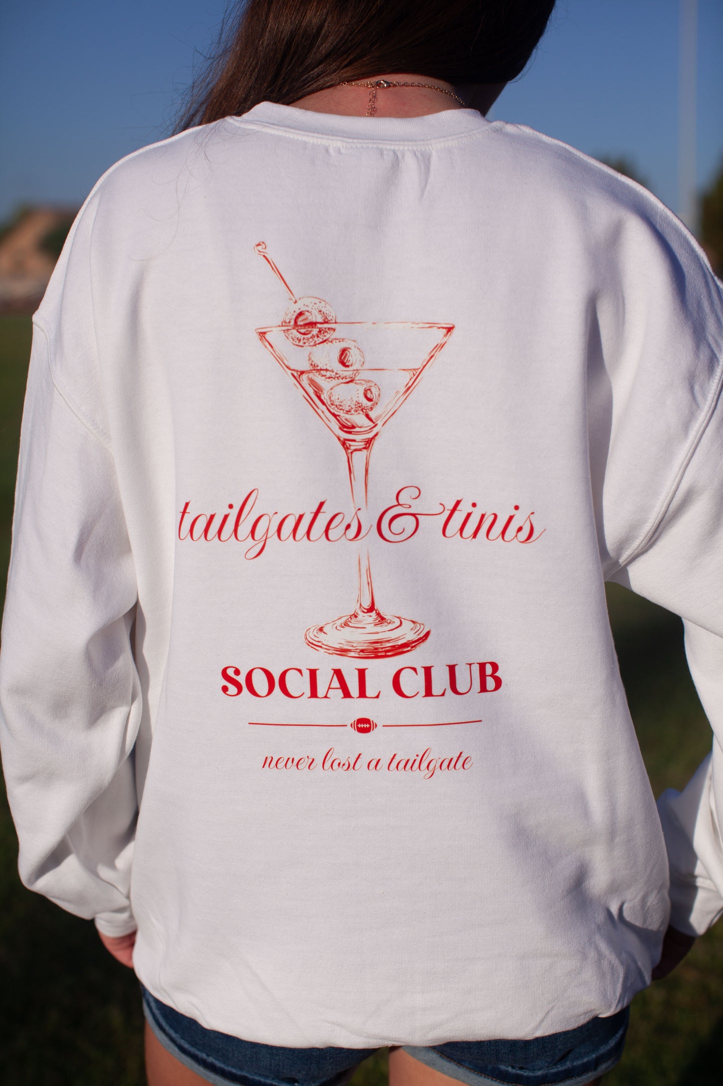 Tailgates & tinis social club sweatshirt