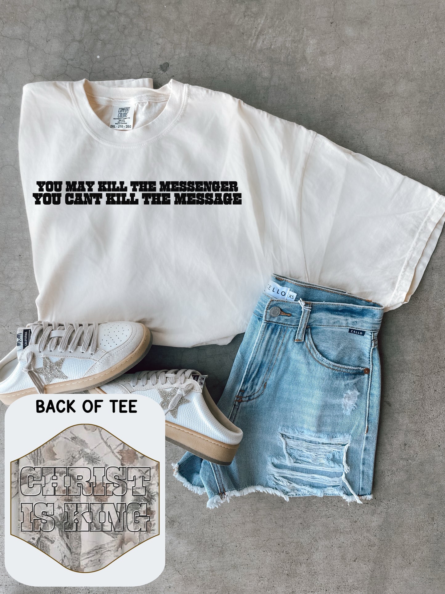 Christ is king camo tee