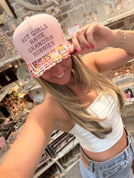 Hot girls have grandma hobbies hat