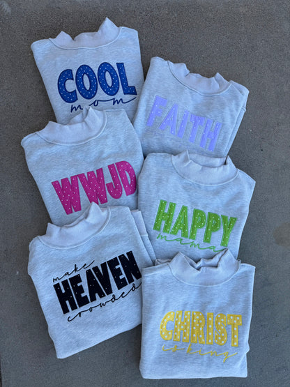 WHOLESALE Embroidered mocknecks