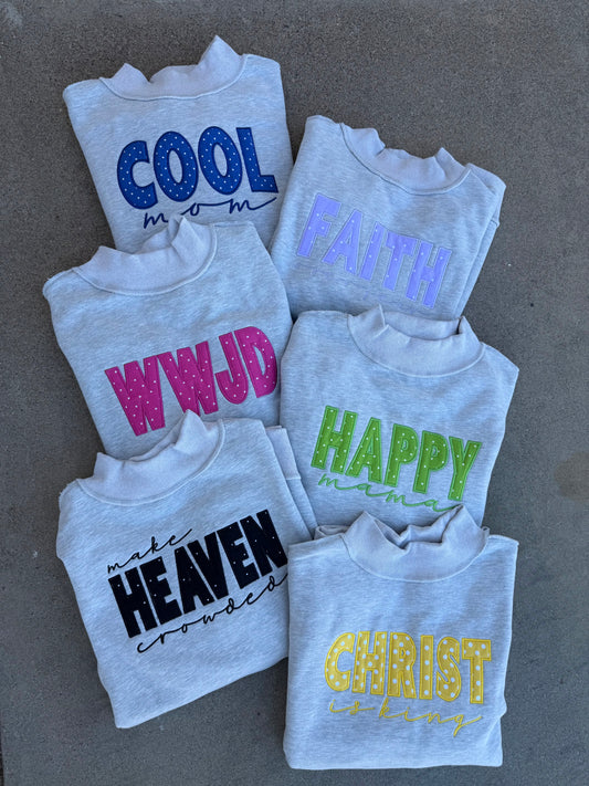 WHOLESALE Embroidered mocknecks