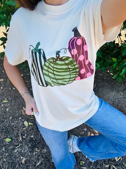 WHOLESALE Printed pumpkins tee