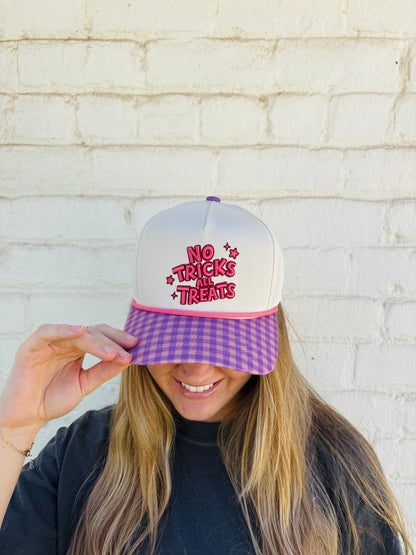 WHOLESALE all treats no tricks trucker hat