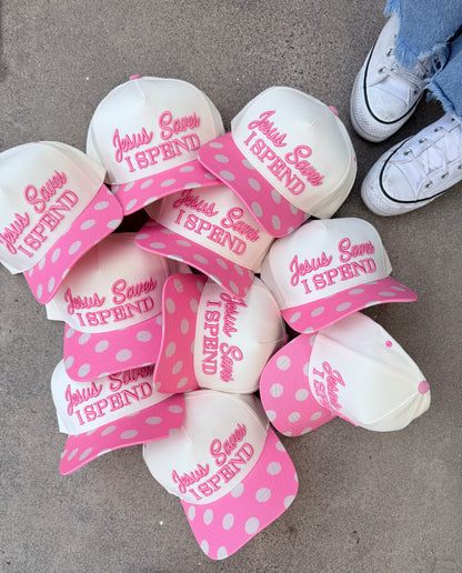 WHOLESALE PREORDER Jesus saves I spend hat (ships 3/10)