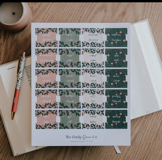 Garden floral bible tabs