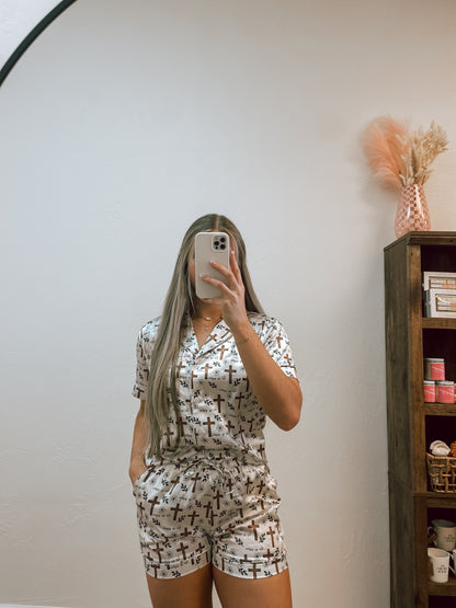 He is risen satin pjs