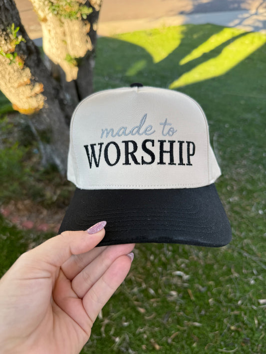 Made to worship (black/grey) trucker hat