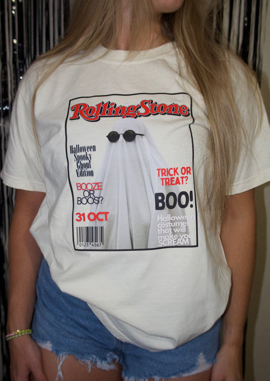 Magazine cover ghost tee