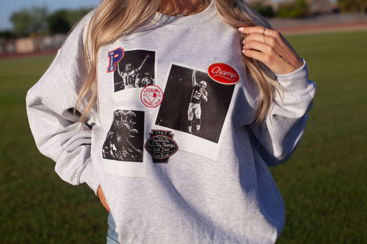Vintage Polaroid football sweatshirt/tee shirt