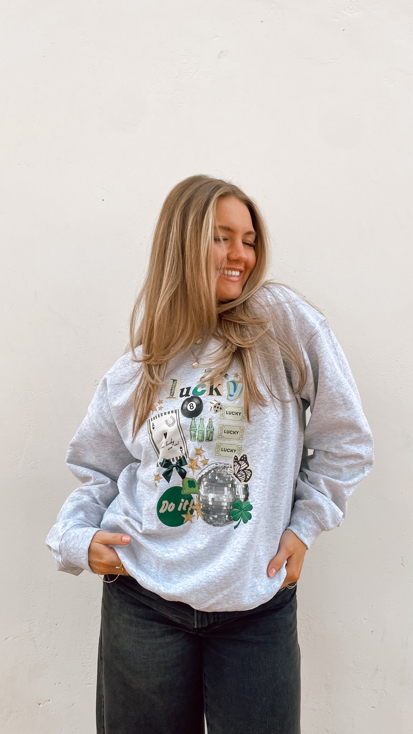 WHOLESALE Lucky Collage sweatshirt
