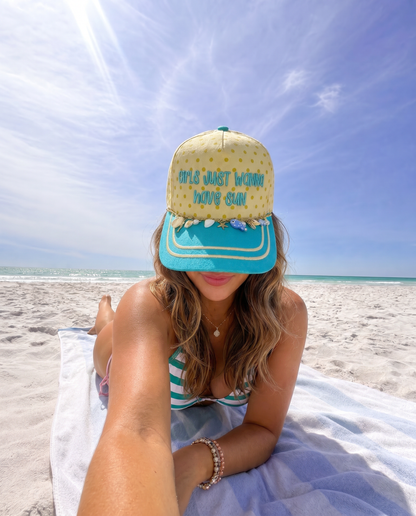 WHOLESALE PREORDER Girls just wanna have sun hat (ships 6/25)