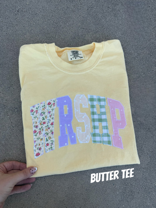 WHOLESALE SPRING WRSHP embroidered tee