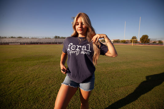 Feral sports mom tee