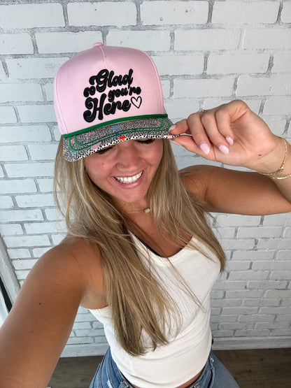 WHOLESALE So Glad you're Here Trucker hat