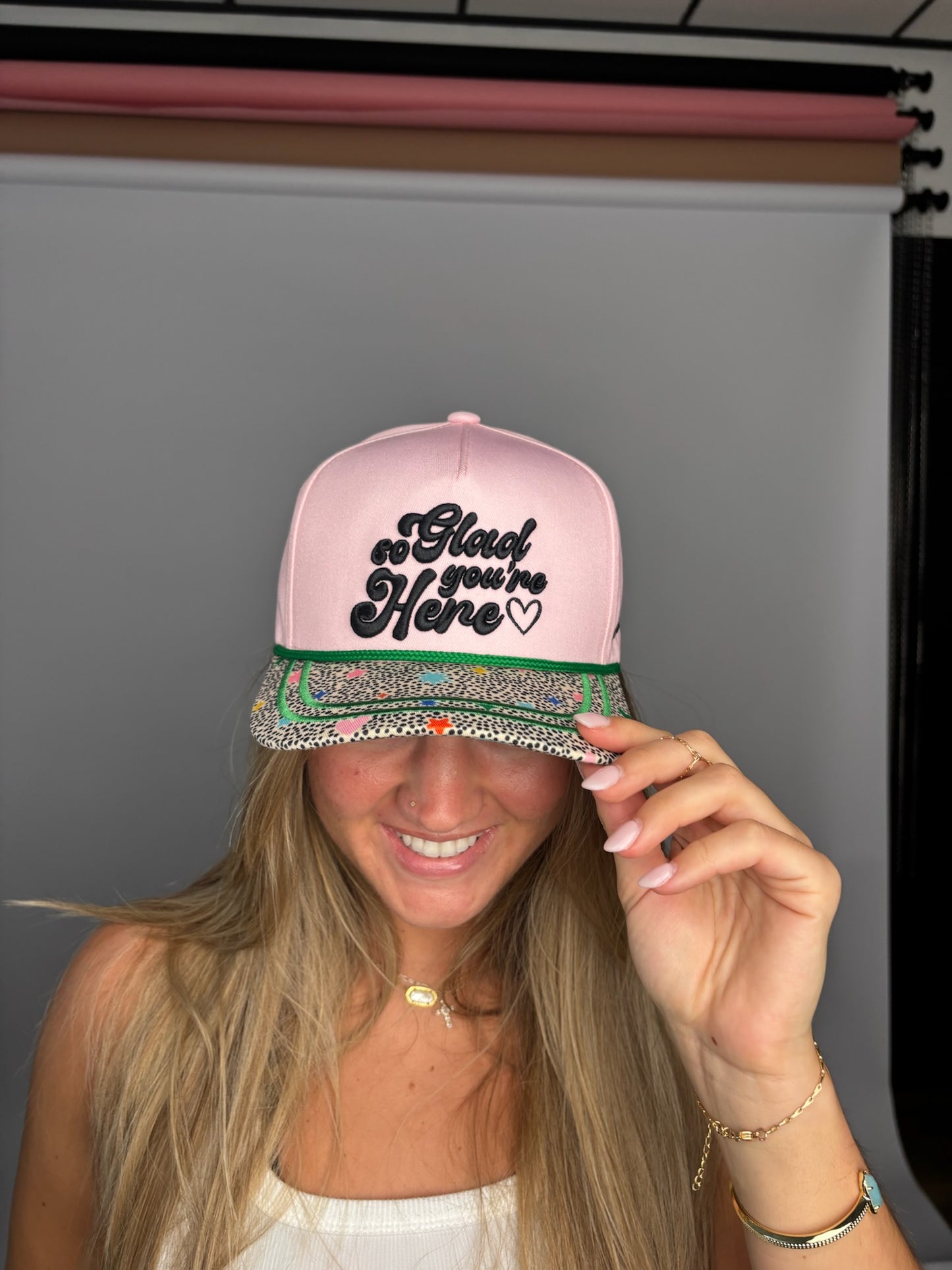 WHOLESALE So Glad you're Here Trucker hat
