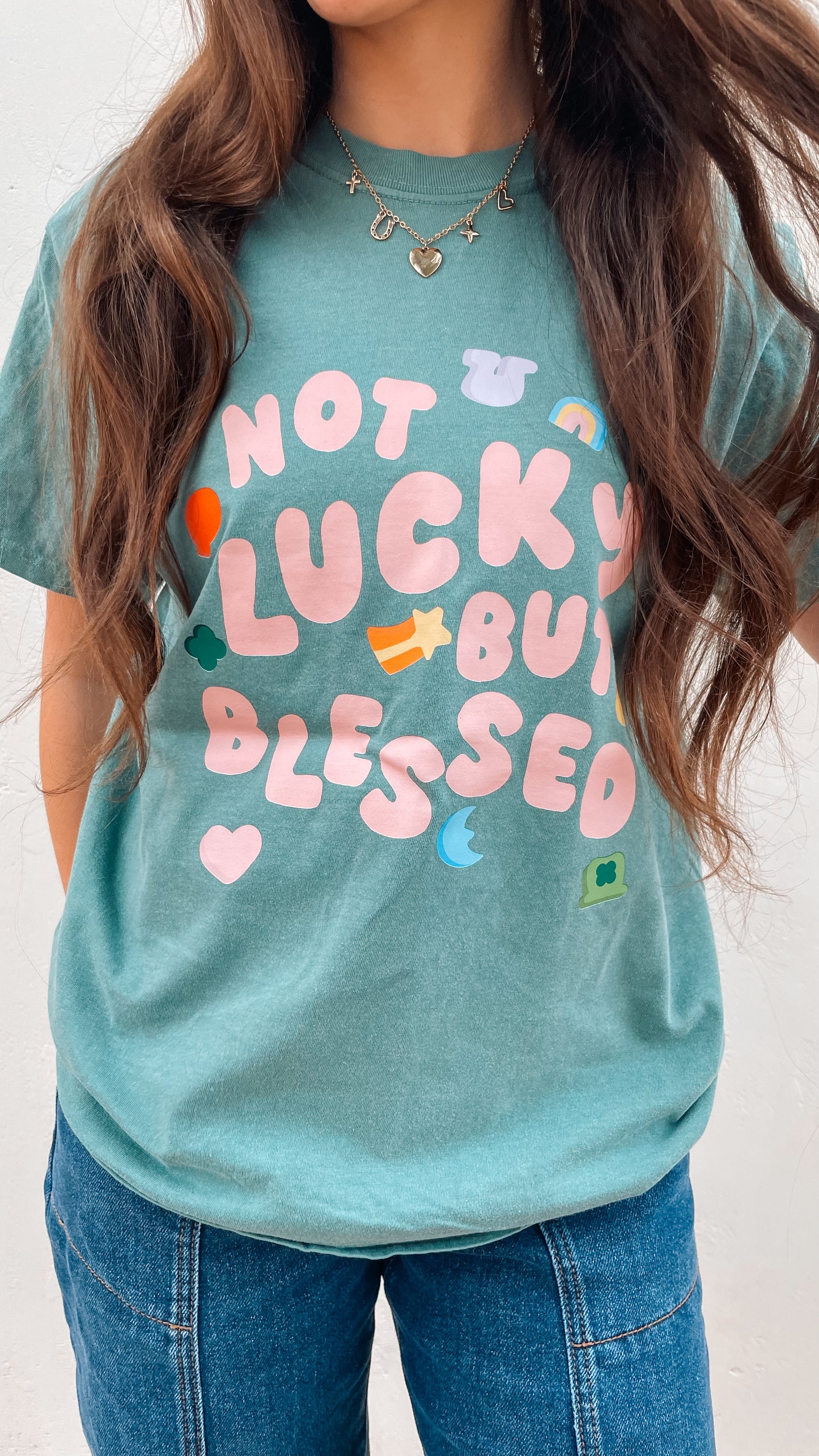 WHOLESALE Not Lucky but Blessed tee