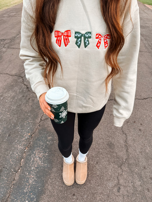 Bows Embroidered sweatshirt